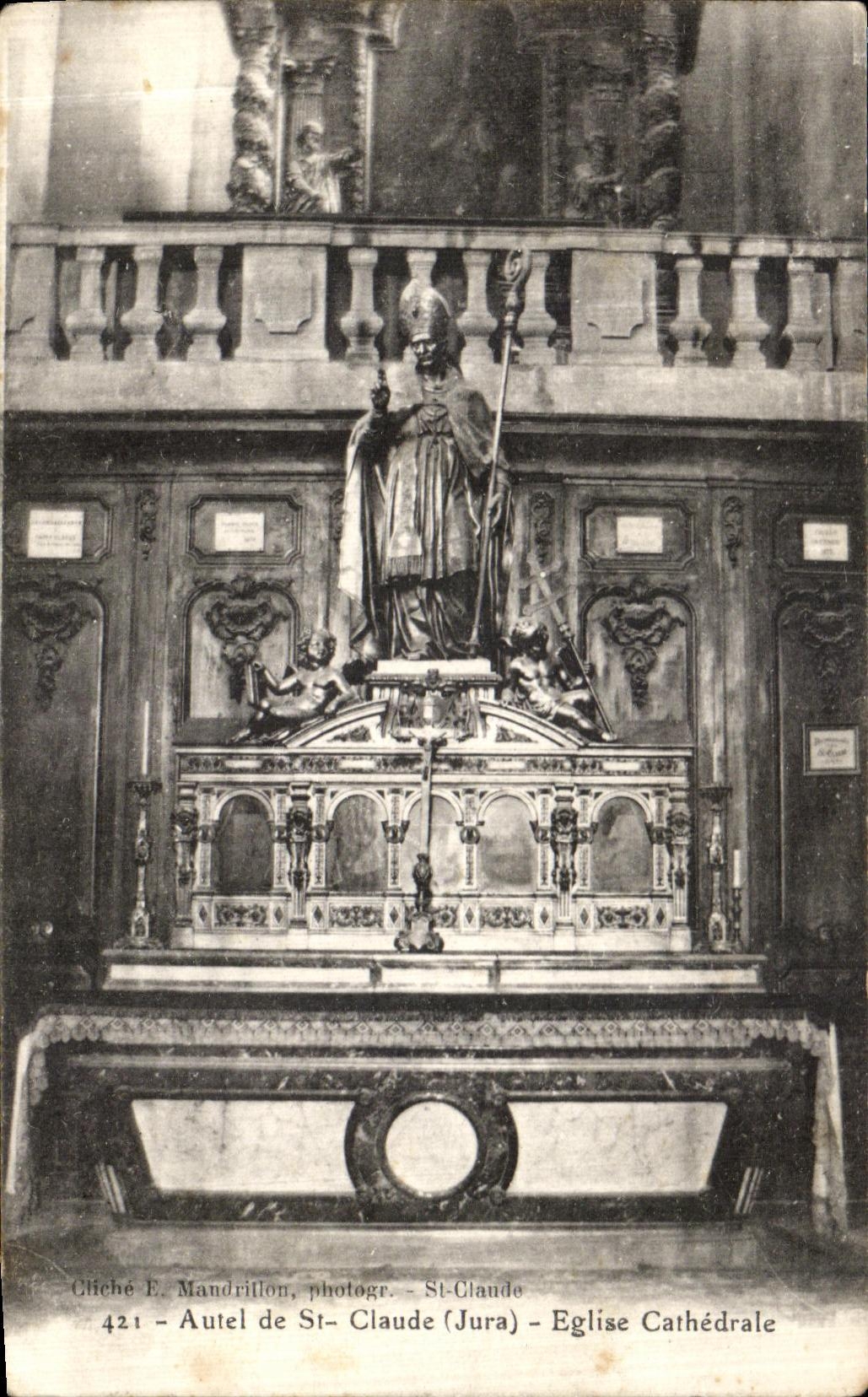 CPA Autel de St Claude Eglise Cathedrale 