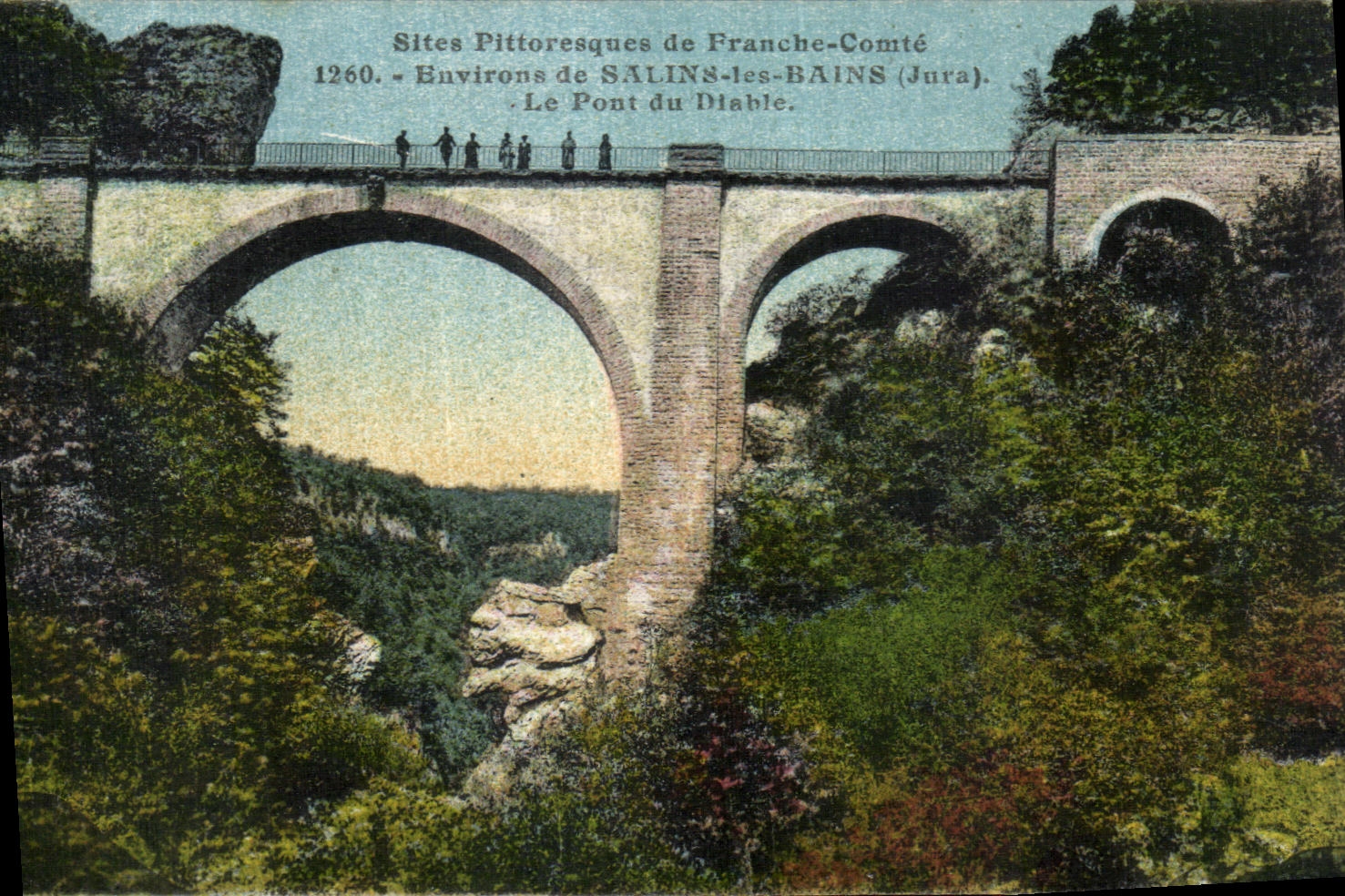 CPA Environs de Salins Les Bains Le pont du diable