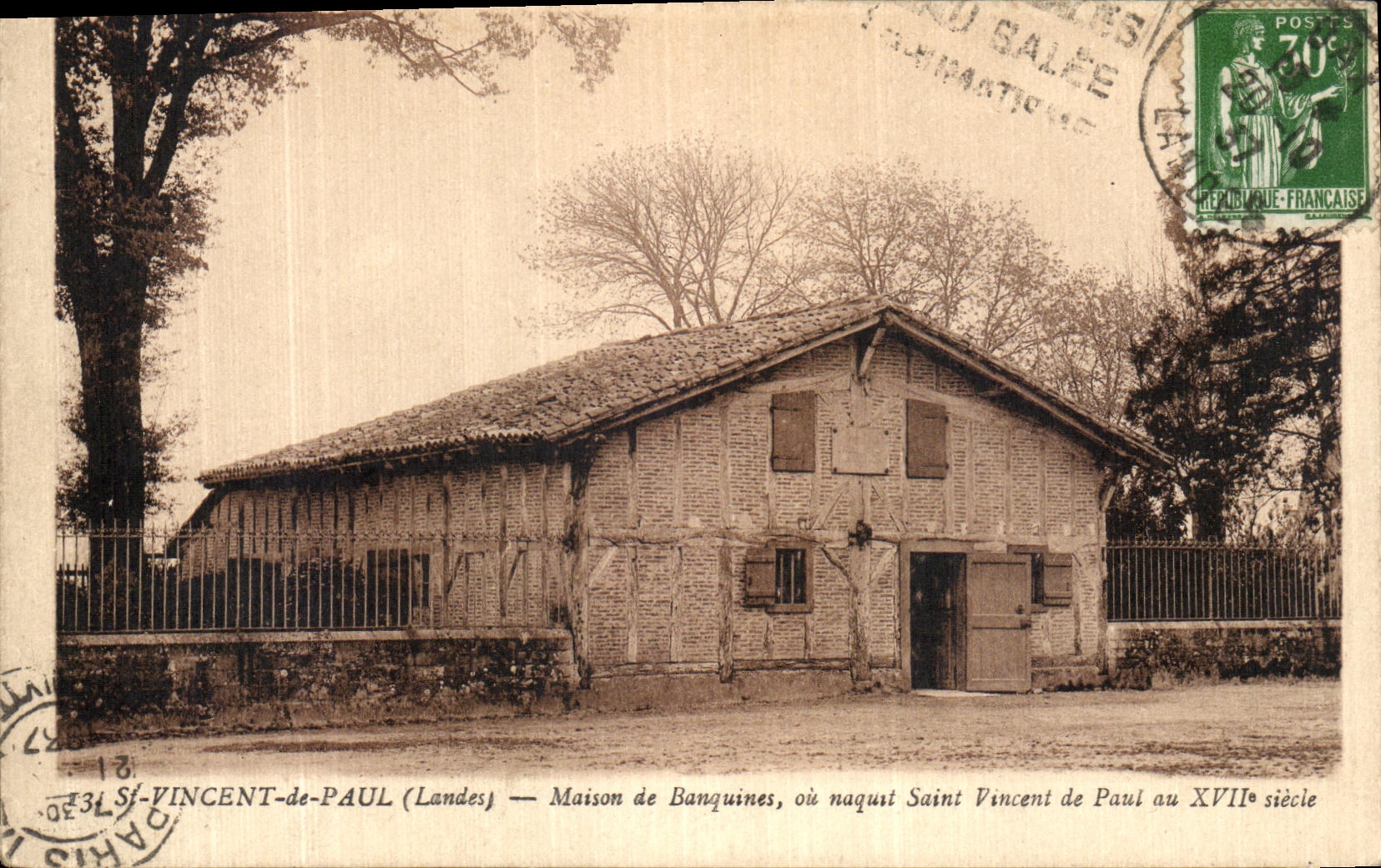 CPA St Vincent De paul Maison de Banquines ou Naquit Saint Vincent de Paul au 17eme