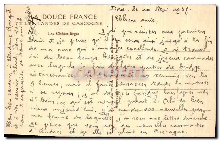 Les Chênes-lièges — Les Landes de Gascogne — Yvon — Rückseite