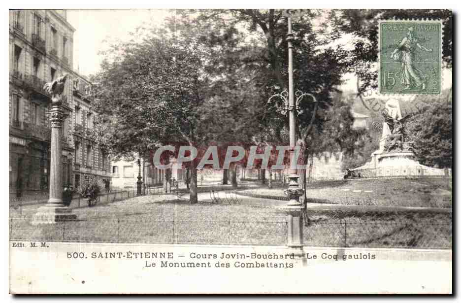 Saint-Étienne — Cours Jovin-Bouchard — Der gallische Hahn, Denkmal der Kämpfer — Verlag M.M. n°500