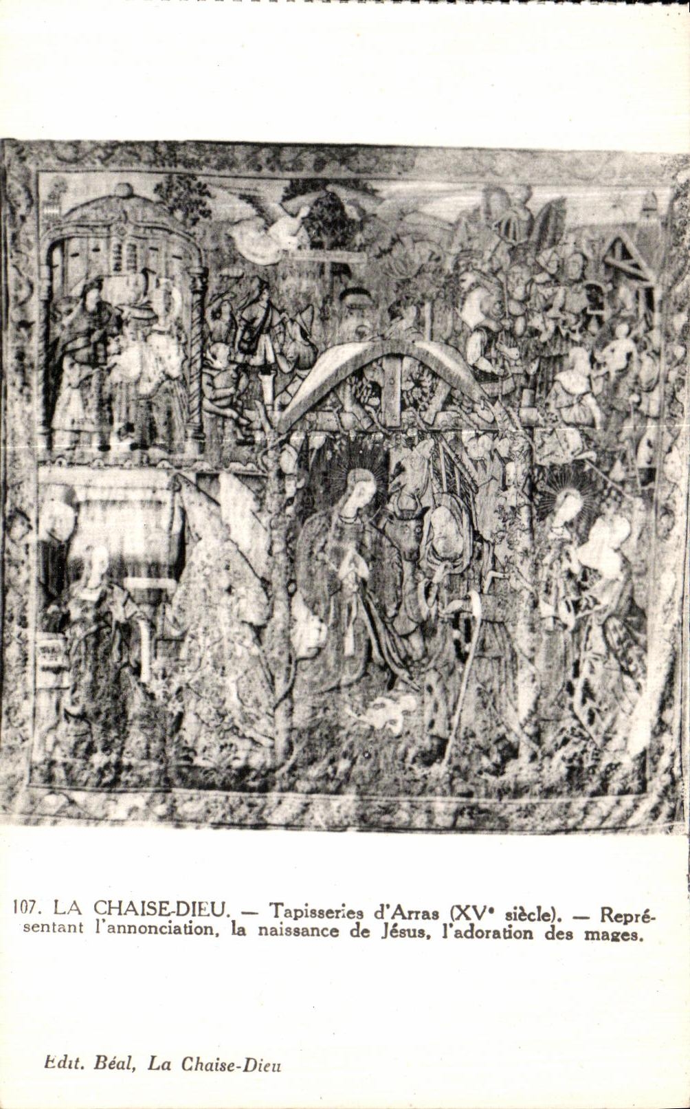 CPA La Chaise Dieu Tapisseries d Arras Annonciation naissance de Jess Adoration des mages