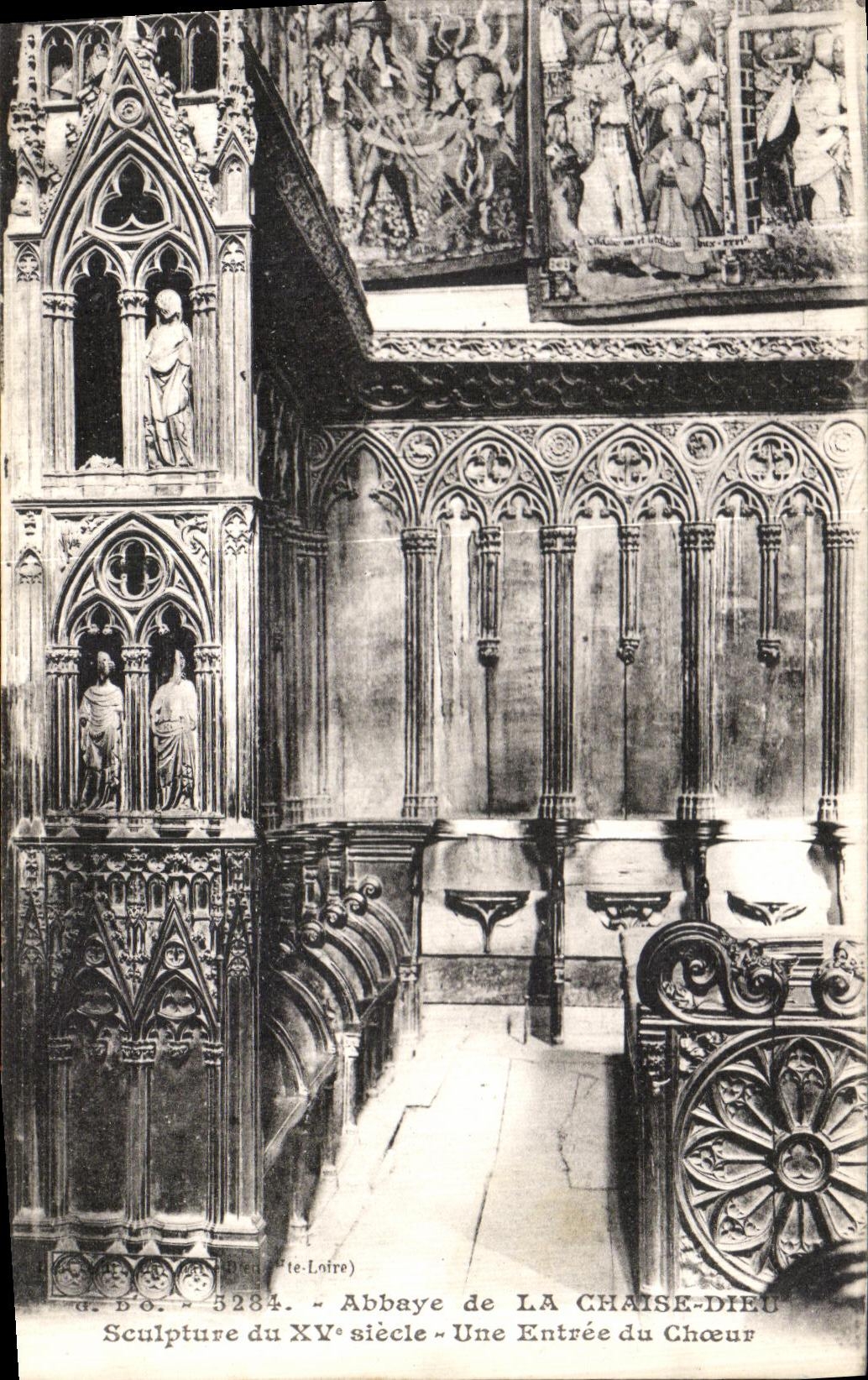 Abbaye de LA CHAISE-DIEU — Sculpture du XVᵉ siècle — Une Entrée du Chœur