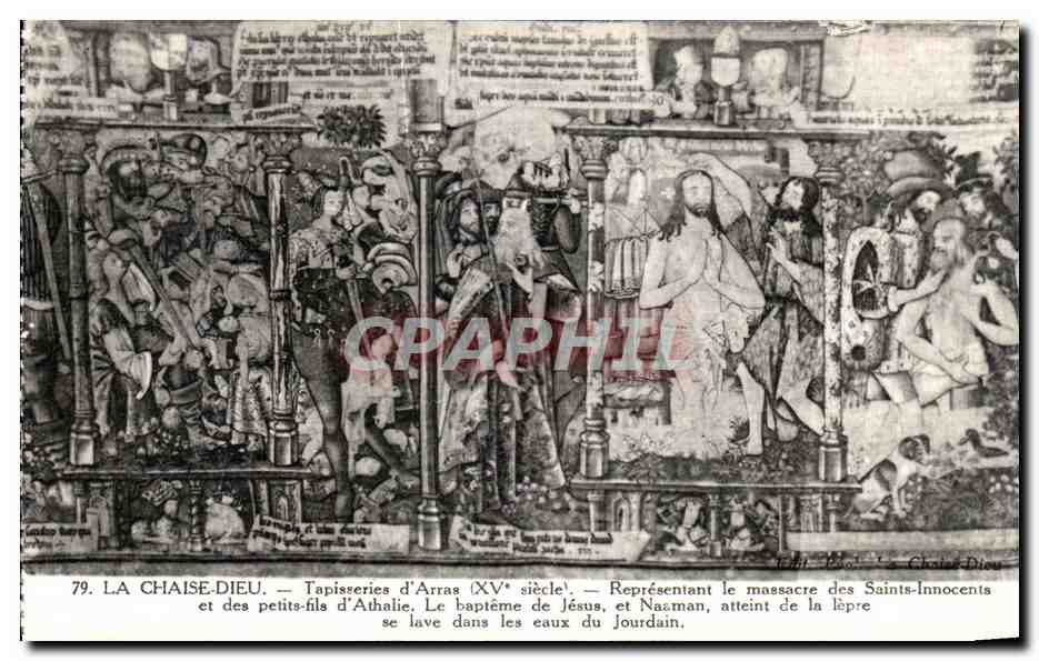 CPA La Chaise Dieu Tapisseries d Arras Massacre des saints innocents