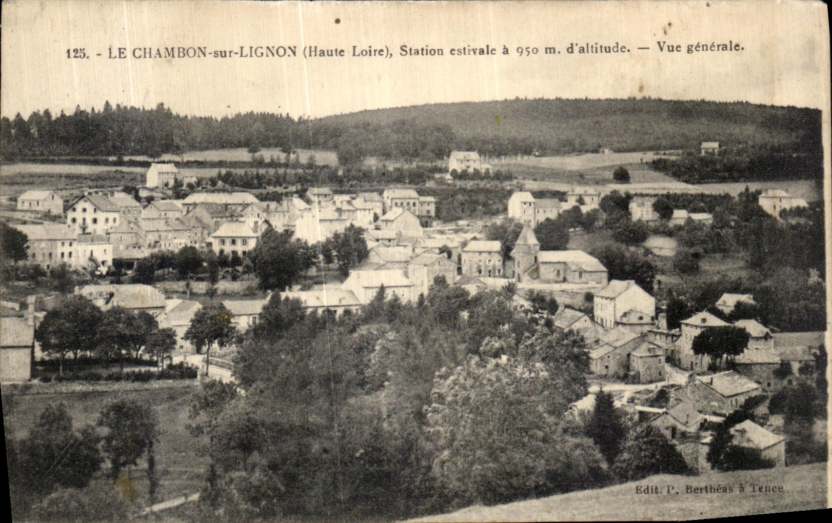CPA Le Chambon Sur Lignon Station Vue Generale 