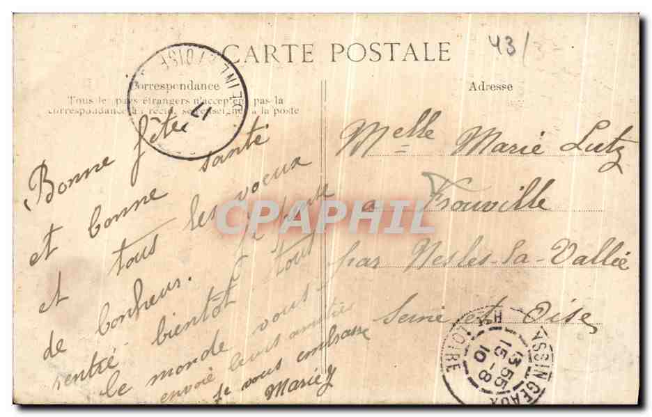 CPA Environs d Yssingeaux Le Lignon Sous La Grande Arcade  — Rückseite