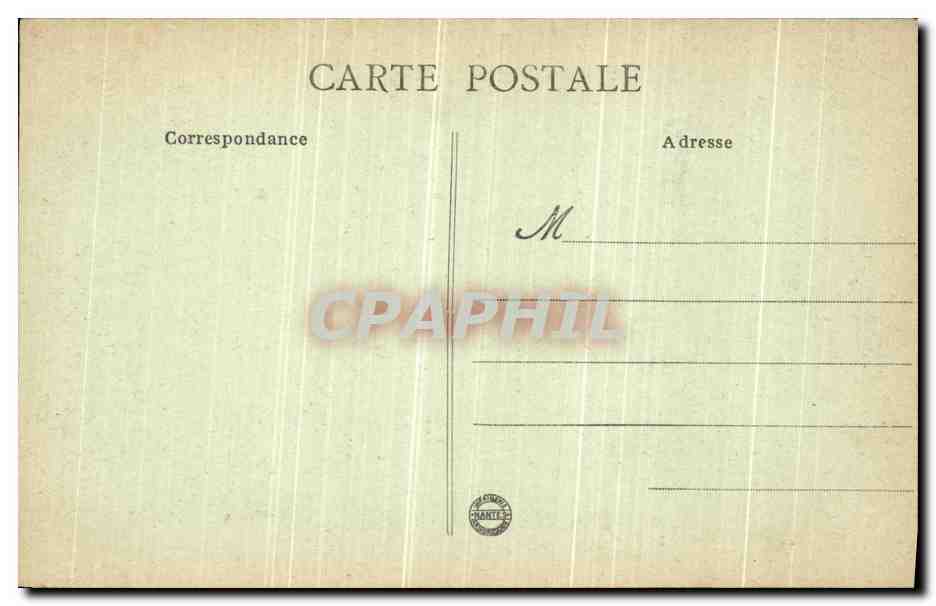 CPA Reims Un Coin du Faubourg Ceres apres le Bombardement Militaria — Verso