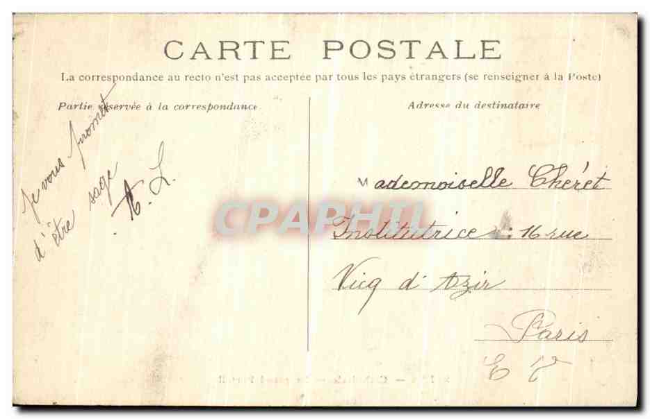 CPA Reims Cathedrale Le Grand Portail  — Verso