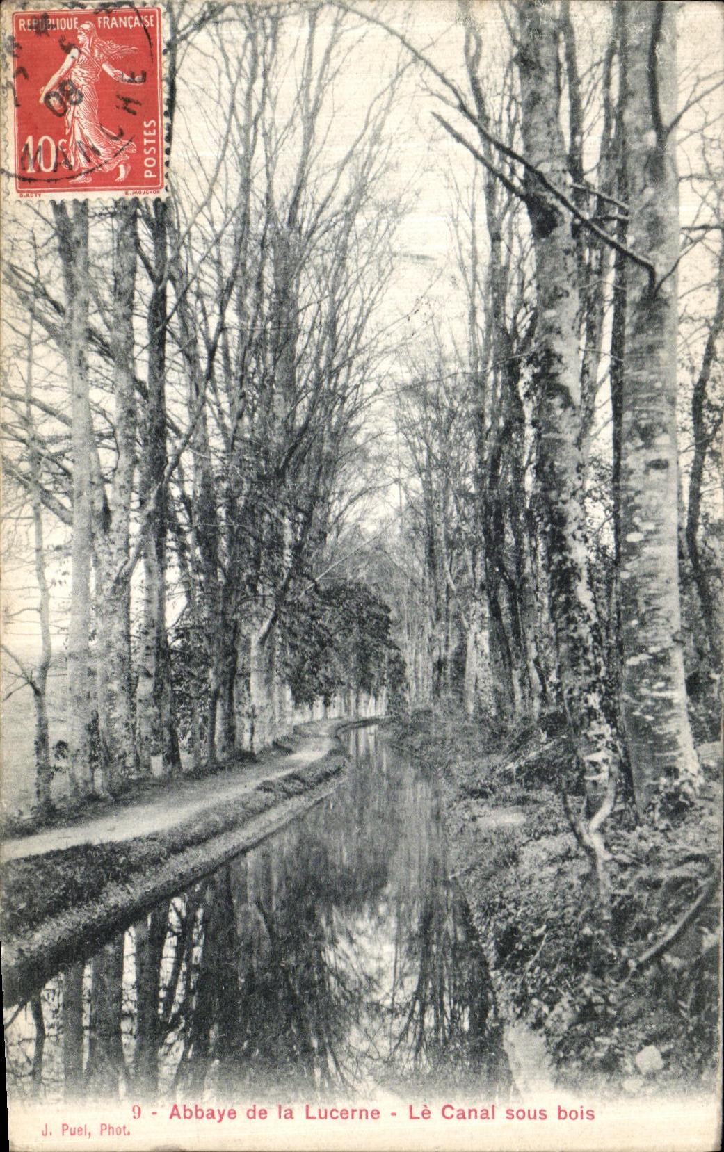 CPA Abbaye de La Lucerne Le Canal Sous Bois 