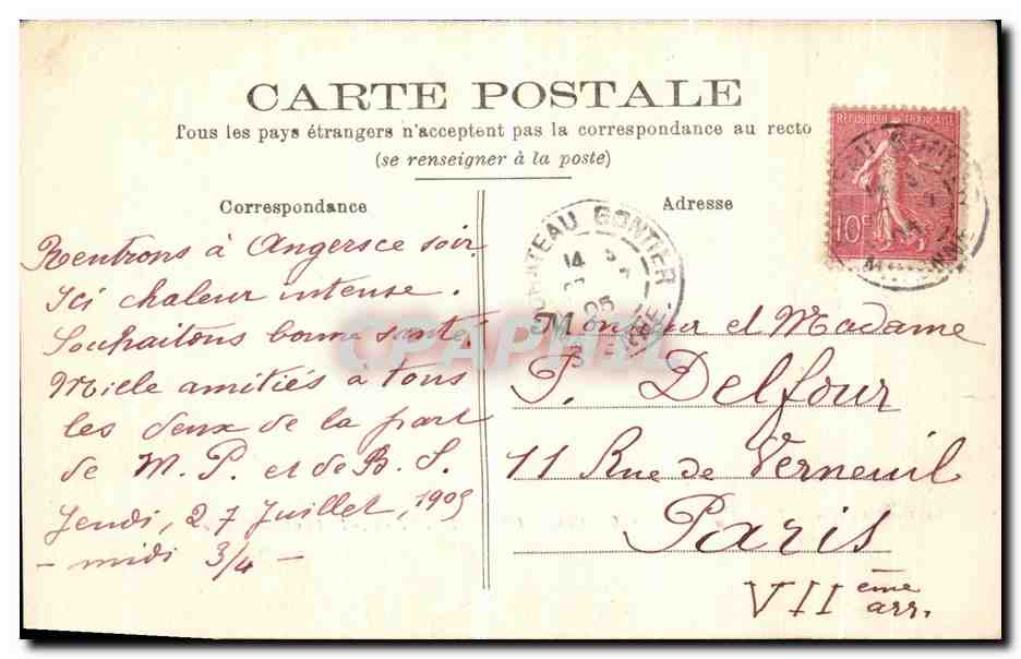 CPA Chateau Gontier L Eglise Saint Jean Le Bout du Monde  — Rückseite