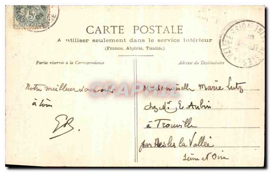 CPA Chateau Gontier L Eglise Saint Jean  — Rückseite