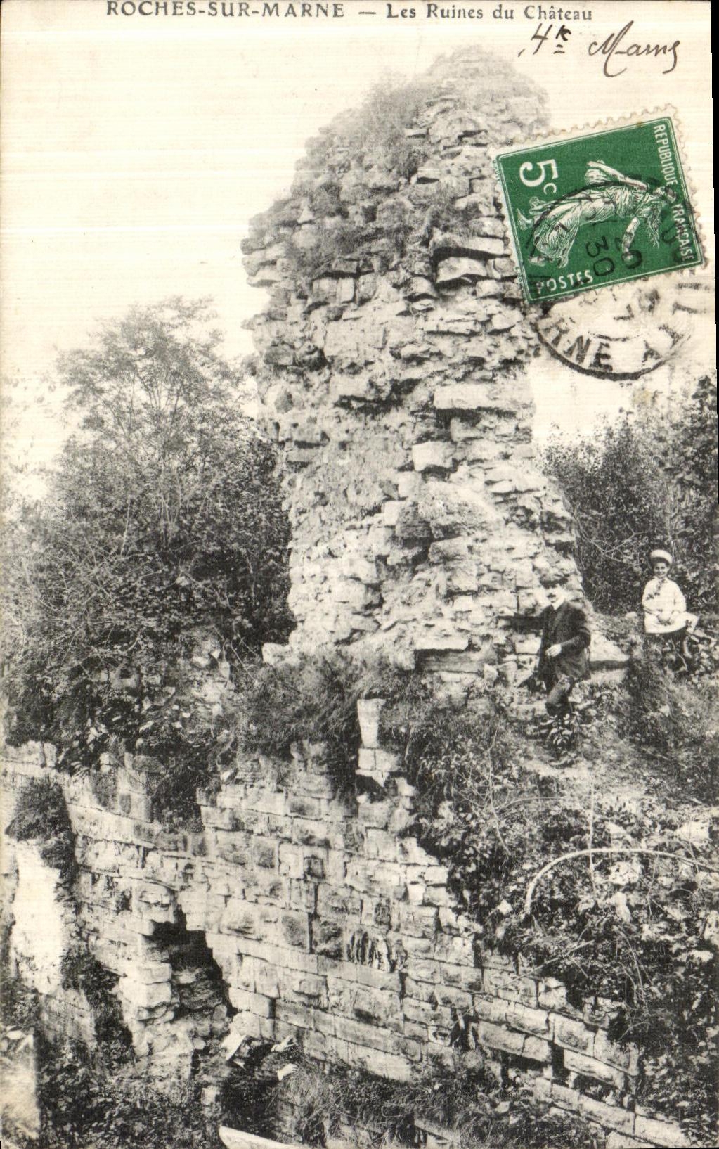 CPA Roches Sur Marne Les Ruines du Chateau 