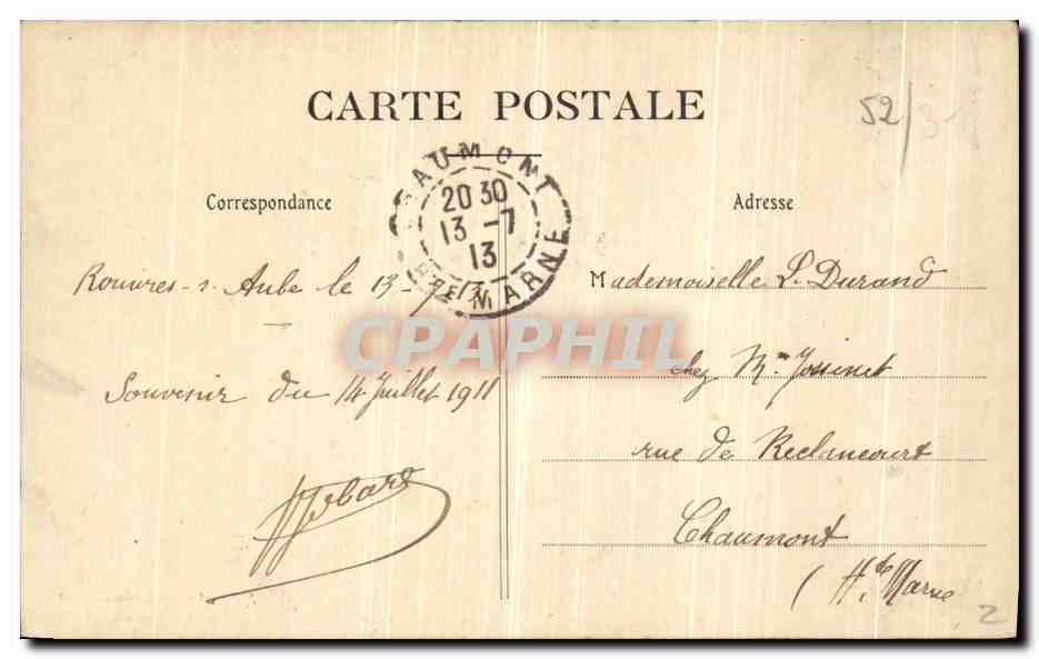 CPA Curiosities de La Haute Marne Les Cascade d Etuf  — Rückseite