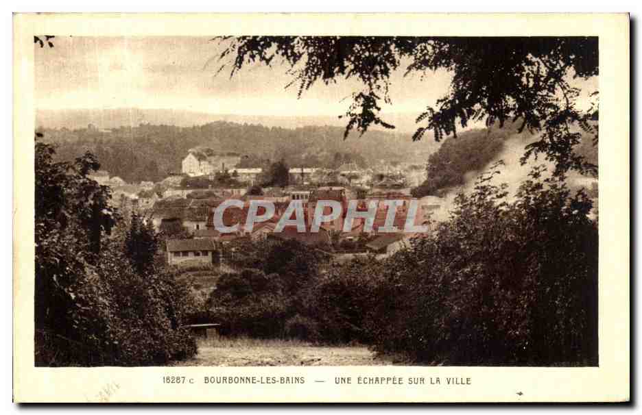 CPA Bourbonne Les Bains Une Echappee Sur La Ville 