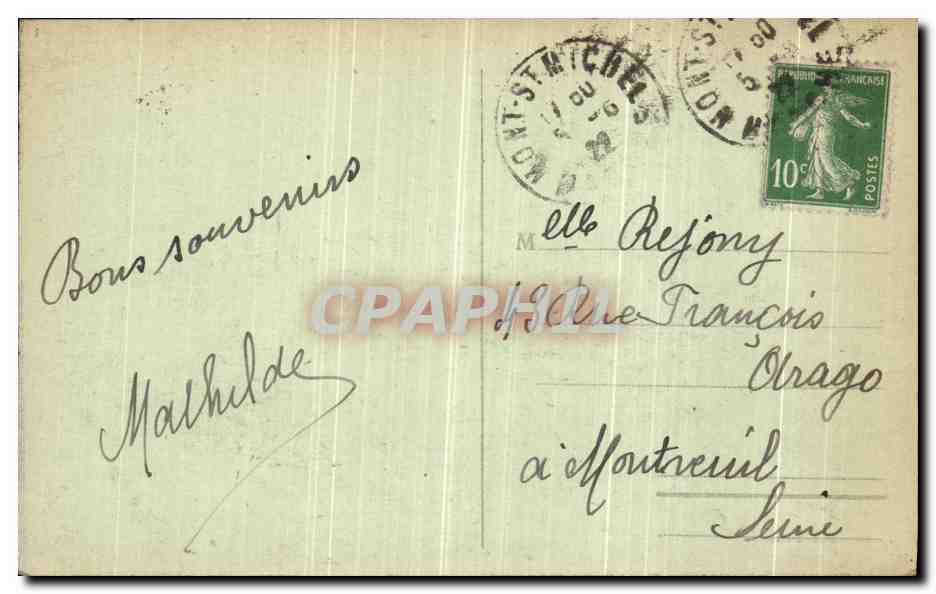Mont-Saint-Michel — Vue Générale et Tombelaine — J.P. - 16 - Édition spéciale à l'Abbaye — Reverso