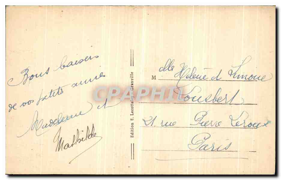 CPA Granville L Entree de La Plage  — Rückseite