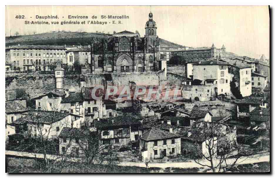 CPA Dauphine Environs de St Marcellin St Antoine Vue Generale et l Abbaye 