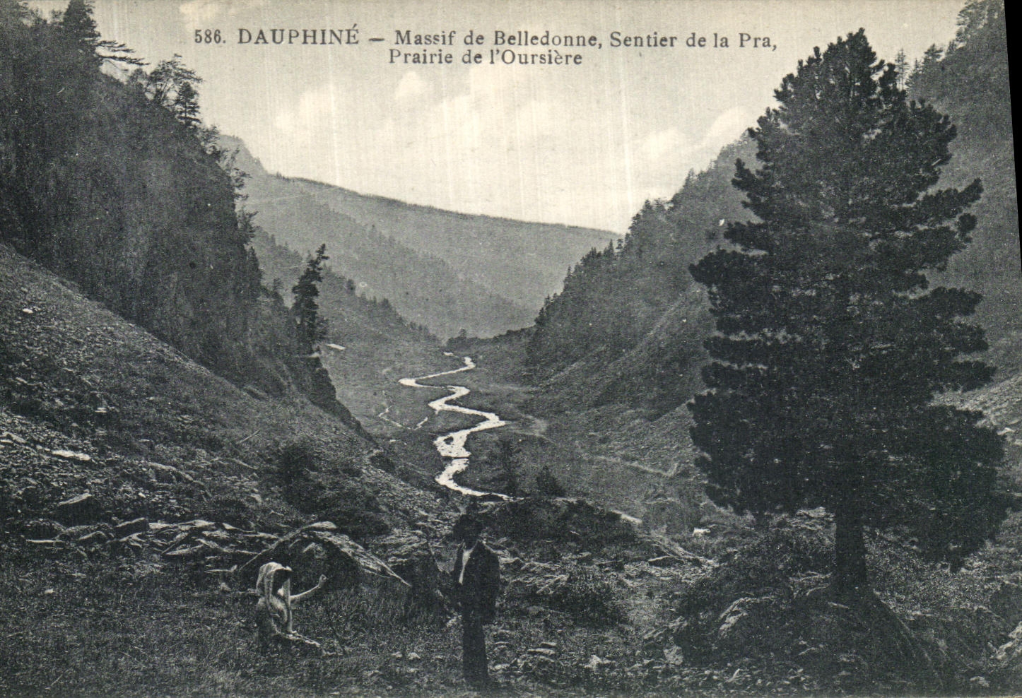 Dauphiné — Massif de Belledonne, Sentier de la Pra, Prairie de l'Oursière — P. Gaude, Grenoble