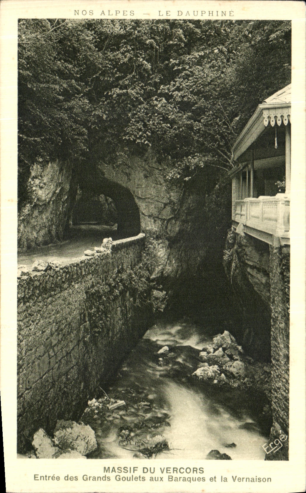 Entrée des Grands Goulets aux Baraques et la Vernaison — Massif du Vercors — Édition Erge