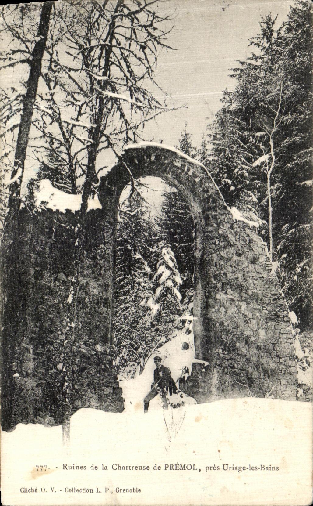 Ruinen der Chartreuse von PRÉMOL, nahe Uriage-les-Bains — Cliché O. V., Sammlung L. P., Grenoble