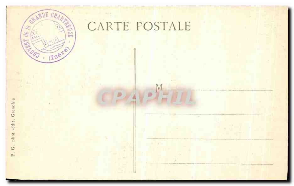 Le Calvaire au pied du Grand Som — Grande Chartreuse — éditeur P.G. phot.-édit. Grenoble — Reverso