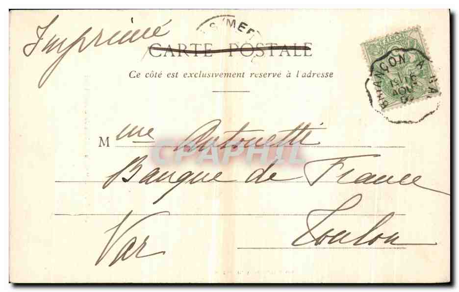 Pré de Mme Carle - Chute du Glacier blanc — Lib. Pap. P. Vollaire, Briançon, n°46 — Verso