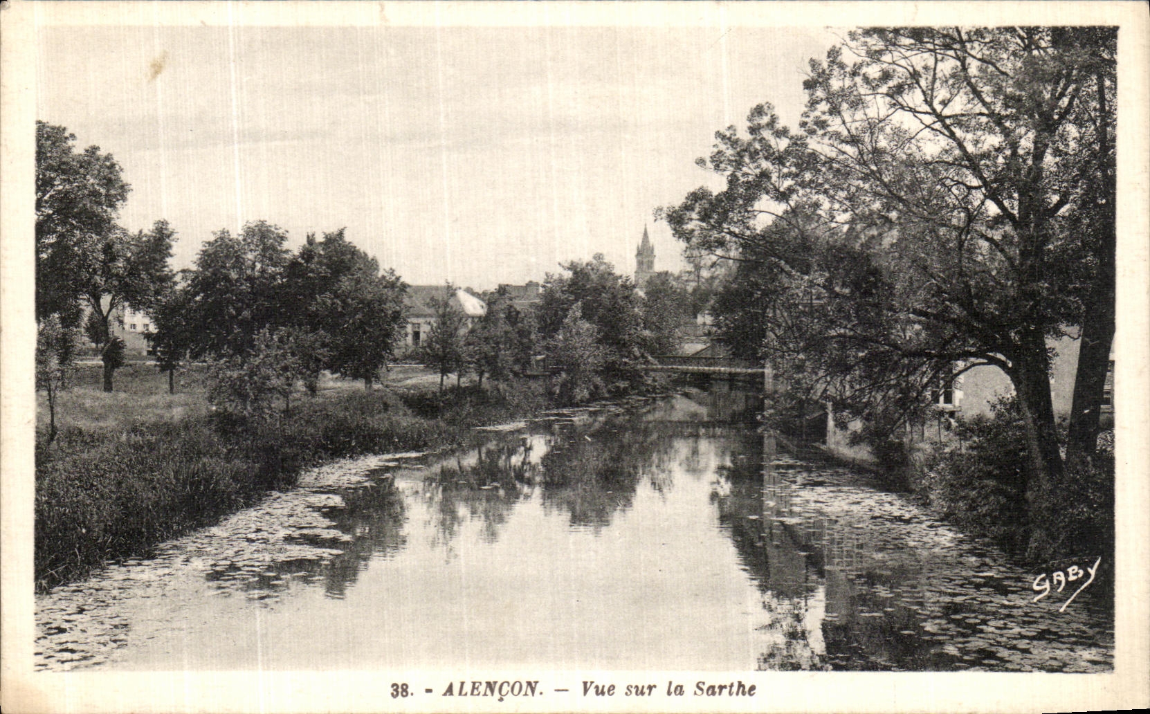 CPA Alencon Vue sur la Sarthe