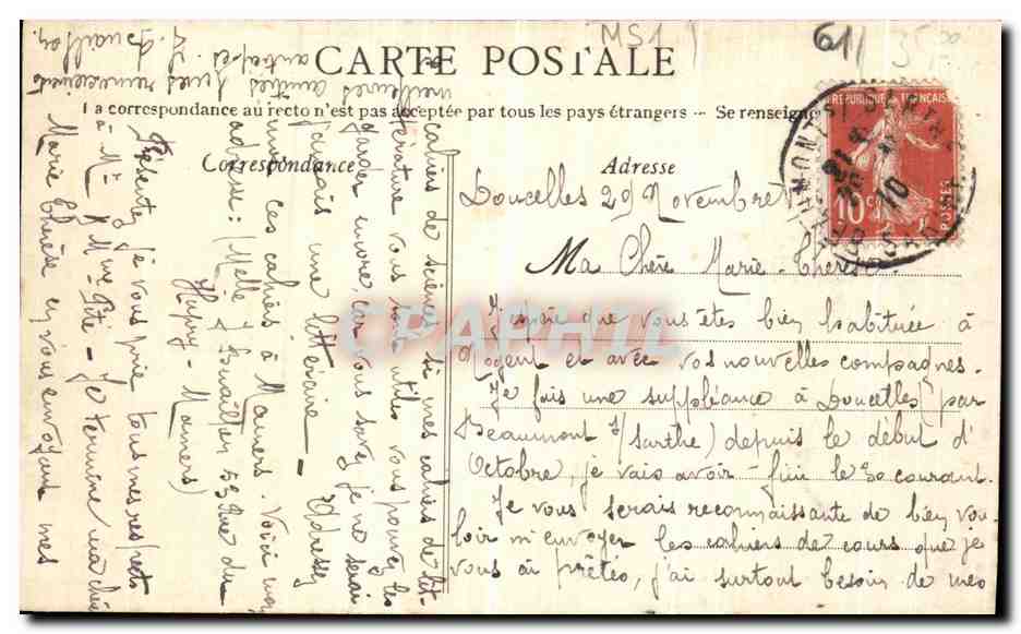 CPA Alencon Maire et Jardin Public — Rückseite