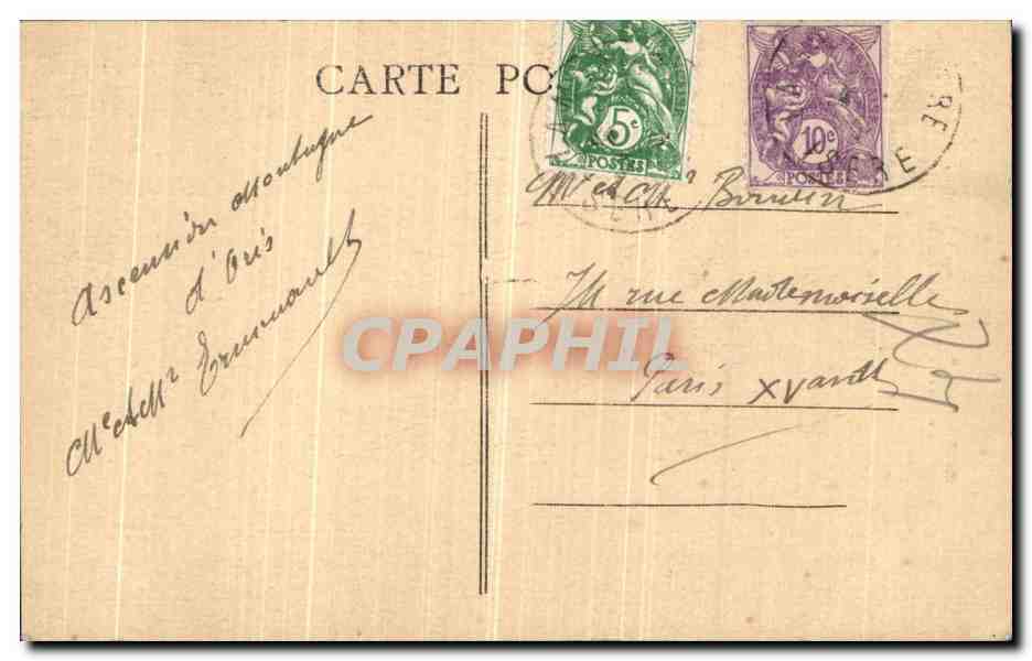 Le Pont de Ponsonnes — Dauphiné, Route de Mens à La Mure — Éditeur E. R. n° 585 — Verso
