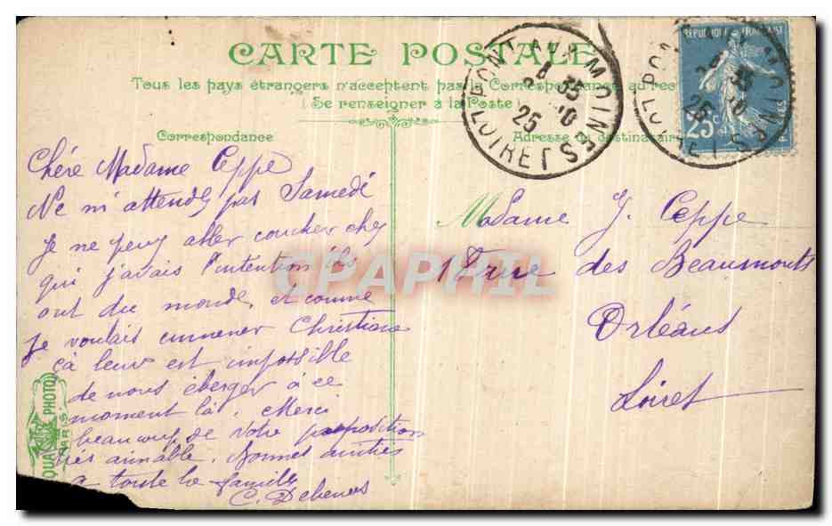 CPA Grande Chartreuse La vallee de St Pierre de Chartreuse et le Grand Som — Rückseite