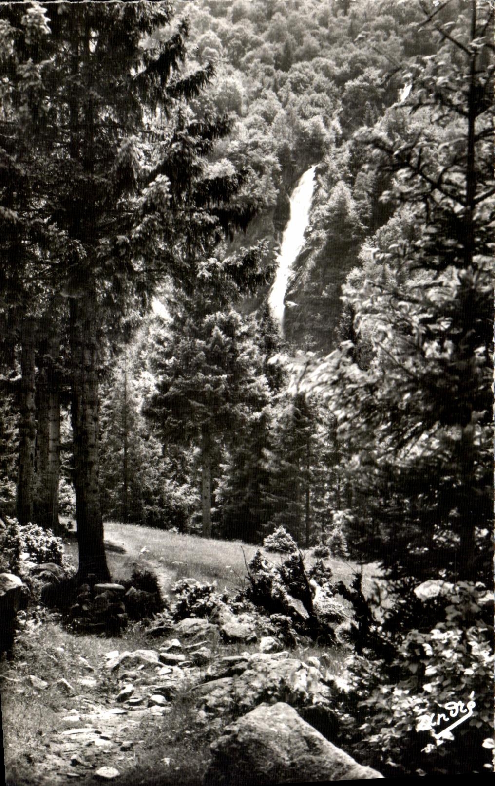 La Cascade du Pissou — Environs de La Ferrière — Édition d'Art André, Grenoble