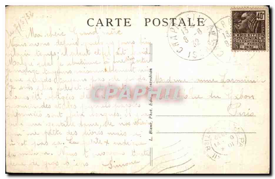 CPA Dauphine Tourisme Chapareillan Vue Generale — Verso