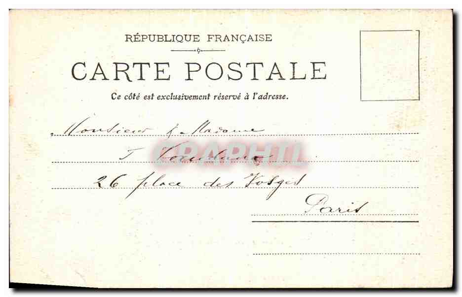 Lever de Soleil sur l'Isère — Grenoble — Éditeur Emile Marmet, rue Félix Poulat, 3 — Rückseite
