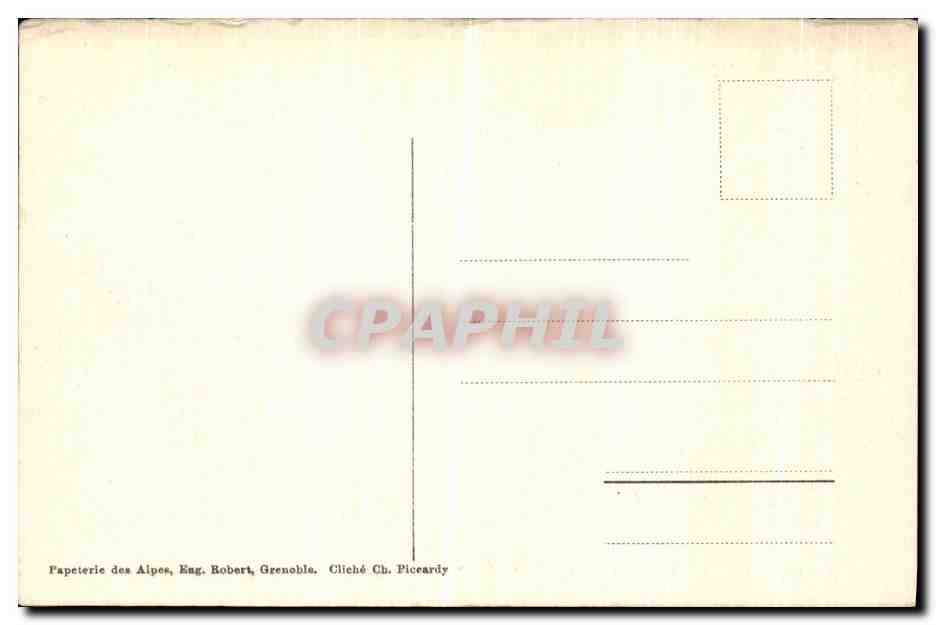 Tarjeta postal antigua Museo de Grenoble Ernest Herbert Proyecto para la decoración de la abside del Panteón — Reverso