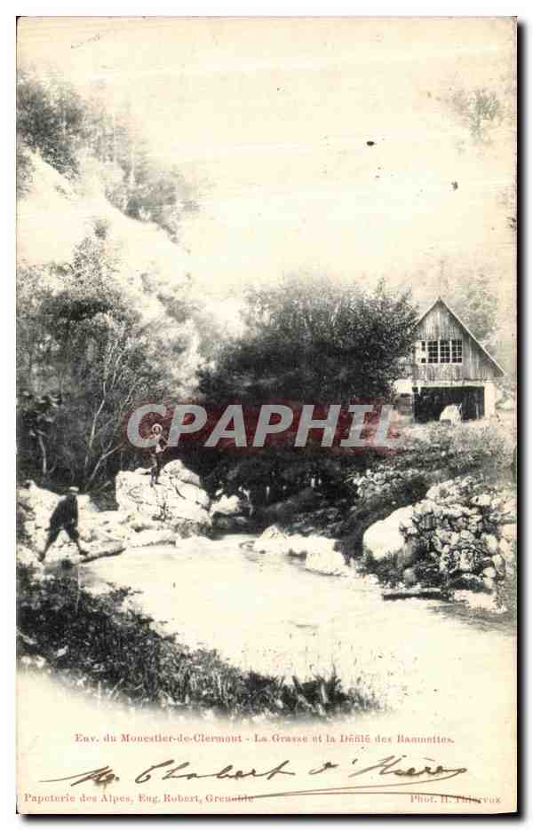 Env. du Monestier-de-Clermont - La Grasse et la Dâllé des Rammettes — Papeterie des Alpes, Eug. Robert, Grenoble