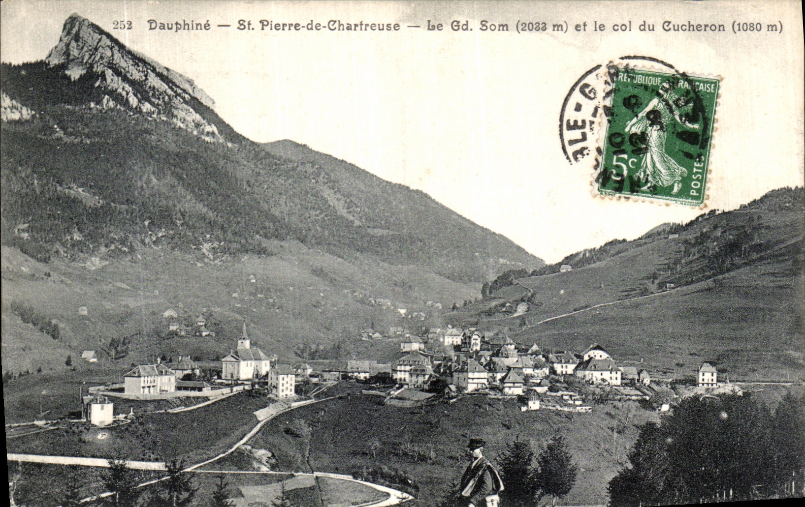 CPA Dauphine St Pierre de Chartreuse Le Gd Som et le Col du Cucheron
