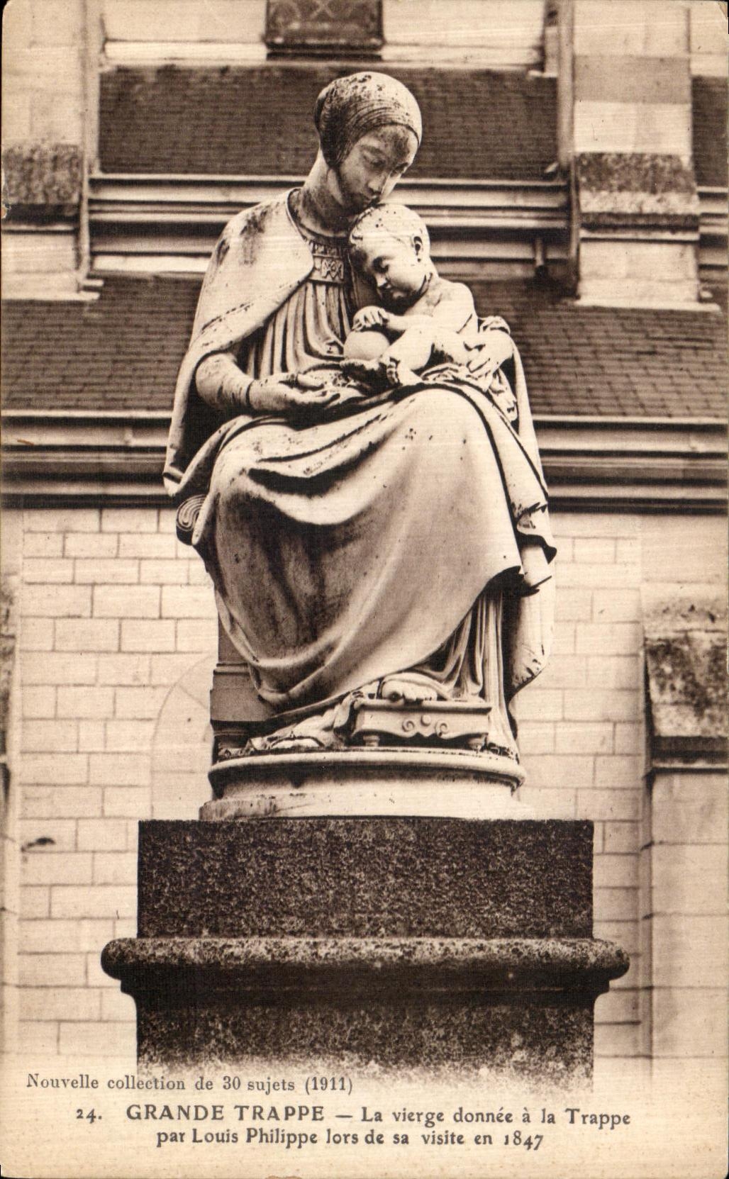 Grande Trappe — La Vierge donnée à la Trappe par Louis Philippe lors de sa visite en 1847 — Nouvelle collection de 30 sujets (1911)