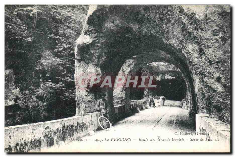 Le Vercors — Route des Grands-Goulets — Série de Tunnels — C. Bafferi, Grenoble — n°404