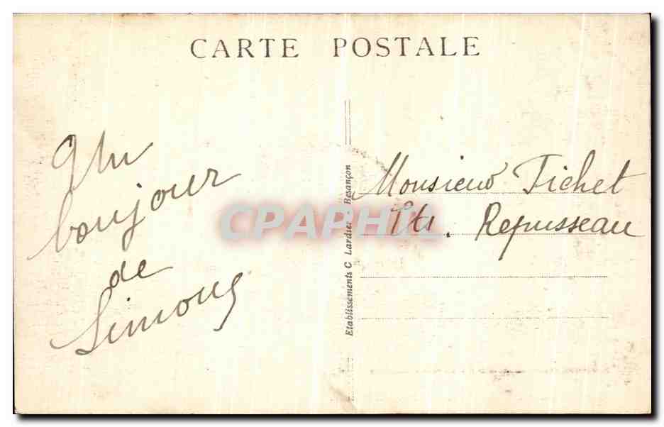Source du Pontet — Vallée de la Loue — Sites pittoresques de Franche-Comté, n°623 — C.L.B. — Verso