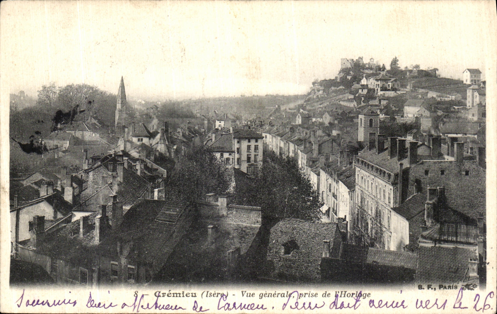 CPA Cremieu Vue Generale prise de L Horloge