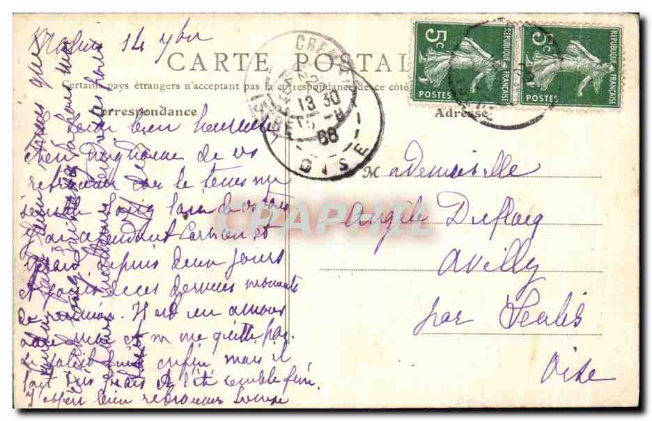 CPA Cremieu Vue Generale prise de L Horloge — Rückseite