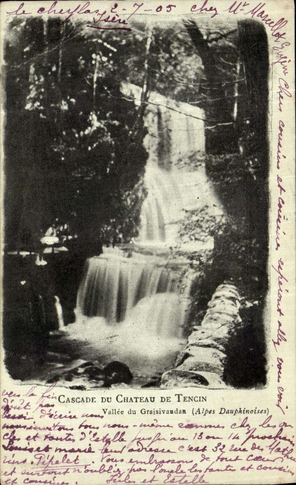 CPA Cascade Du Chateau De Tencin Vallee du Graisvaudan 