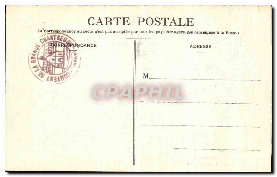 CPA Dauphine Couvent de la Grande Chartreuse Vue Generale — Rückseite