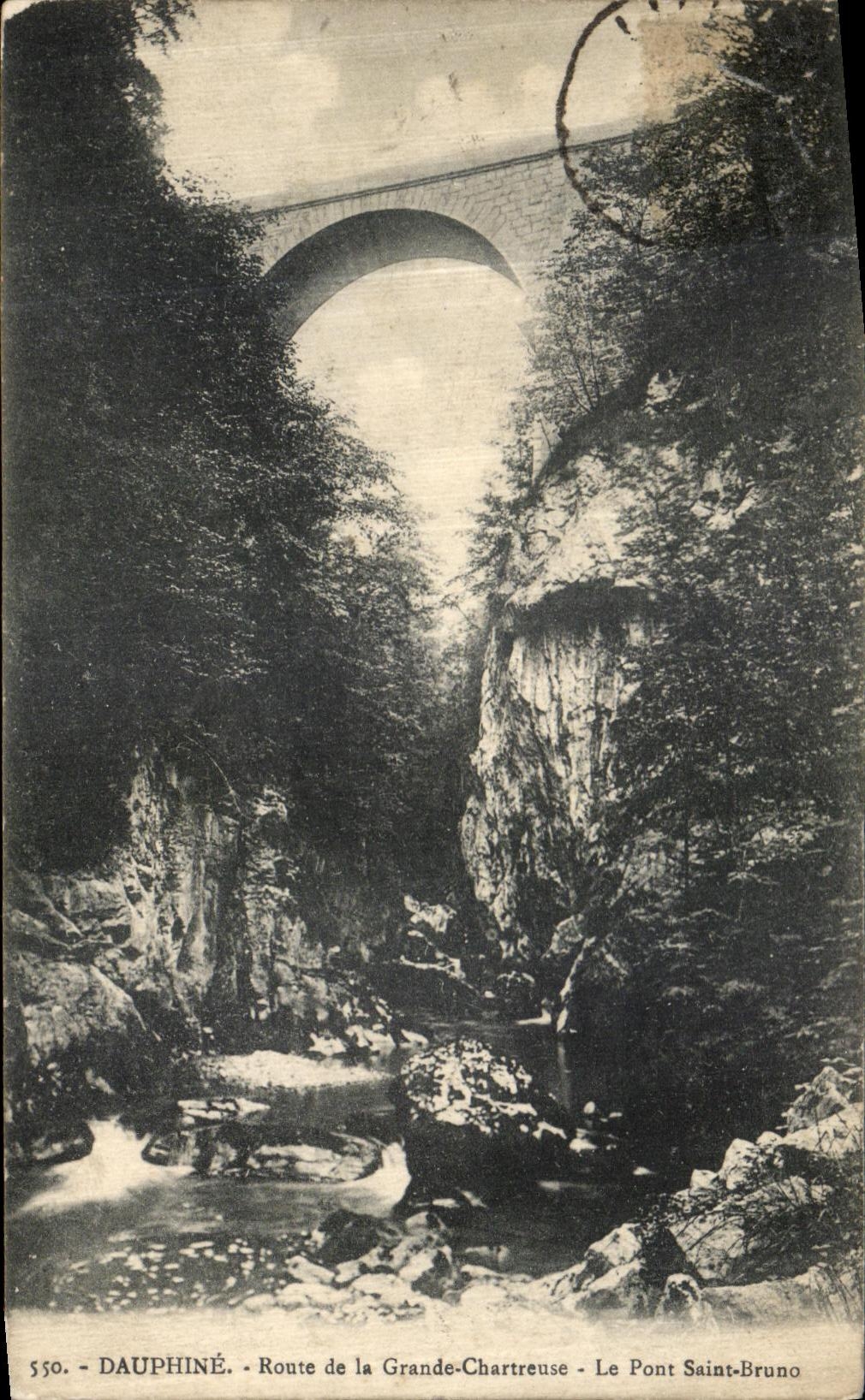 CPA Dauphine Route dela Grande Chartreuse Le Pont Saint Bruno