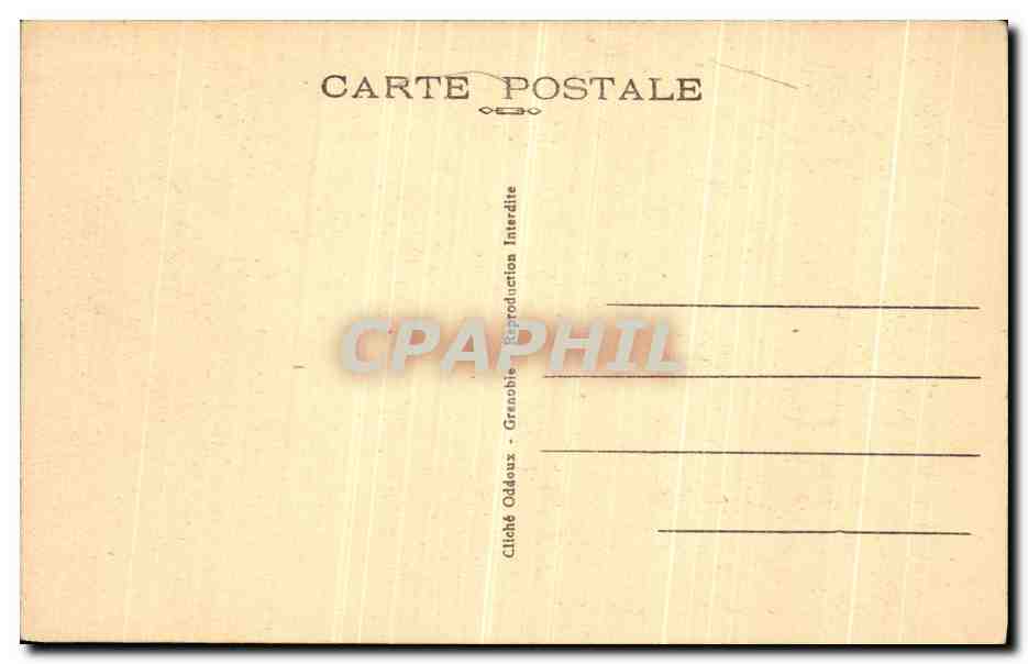 Saint-Hilaire-du-Touvet — La Chiesa - La Stazione - Il Chalet dell'A.M.M. e la Catena delle Alpi — Cliché Oddéouz — Verso