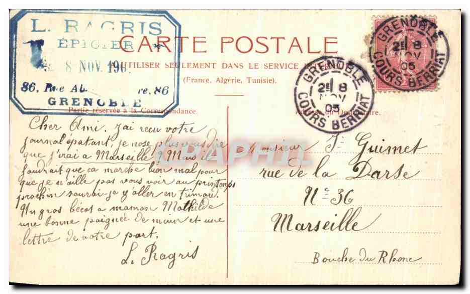 Le Moucherotie, vue prise de La Pinéa — Phot. Serbonnel — Grenoble — Verso