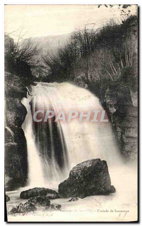 Environs de Grenoble — Cascade de Sassenage — Éditeur : L. Martin, n° 116