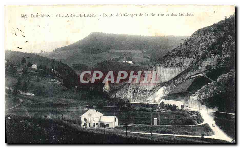 Villars-de-Lans — Route des Gorges de la Bourne et des Goulets — P. Gaude, phot.-édit., Grenoble.