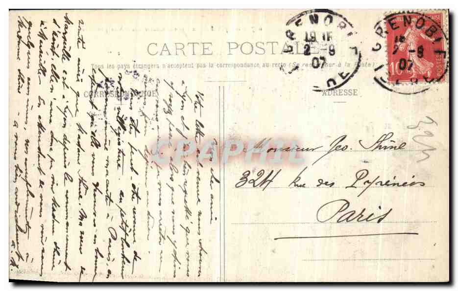 CPA Dauphine La Grande Chartreuse Vue generale — Rückseite