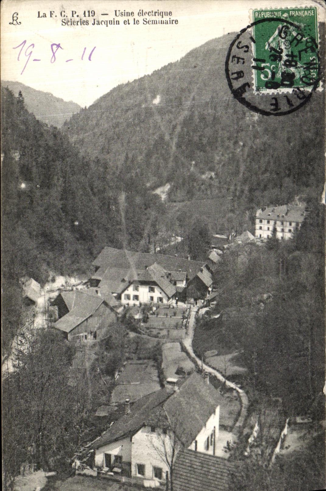 Seierles Jacquin et le Séminaire — Usine électrique — La F. C. P. 119
